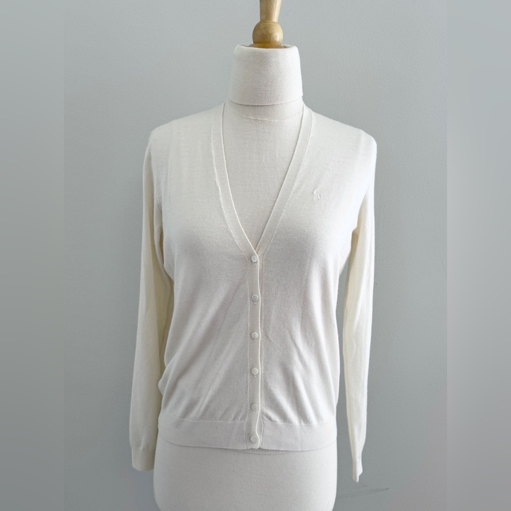 Ralph Lauren Cream Cardigan Sweater